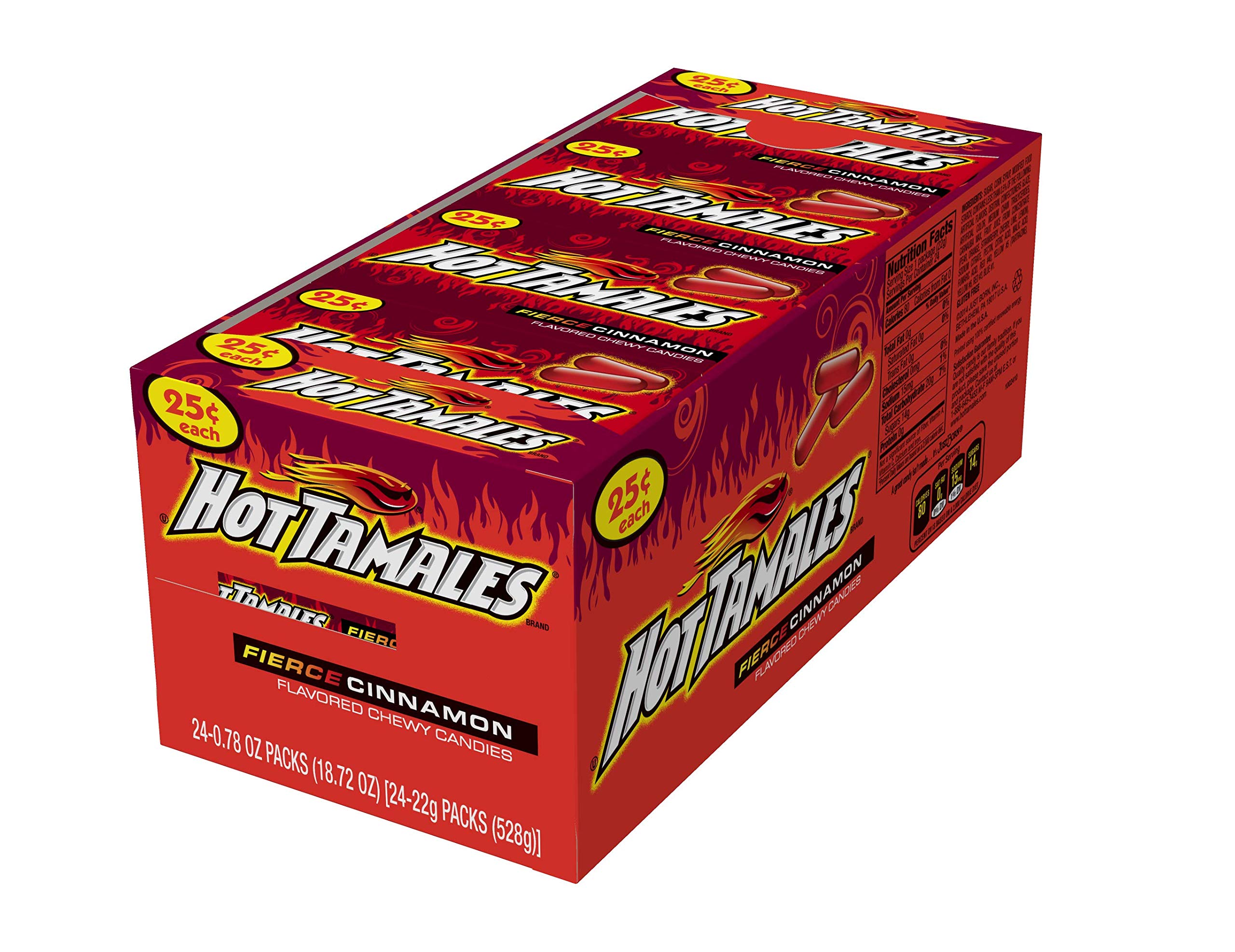 Mike & Ike Hot Tamales (1 Box Of 24 - .78Oz Individual Packs)
