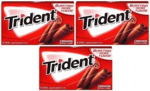 12 Pack Trident Cinnamon Flavor Gum (168 Total Sticks) Sugar Free American