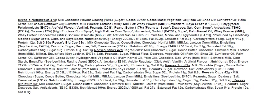 Reese's American Chocolate Gift Box Peanut Butter Candy Sweets Present